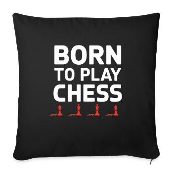 Chess Revival Movement Chess Lover Strategic - Sofa pillowcase 17,3'' x 17,3'' (45 x 45 cm) - black - Front