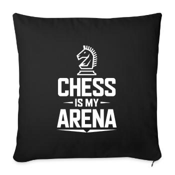 Chess Revival Movement Chess Lover Strategic - Sofa pillowcase 17,3'' x 17,3'' (45 x 45 cm) - black - Front