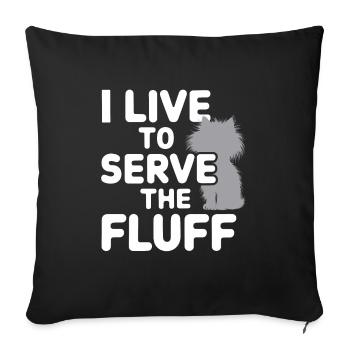 Cat Lover, Dark Humor, Naughty, - Sofa pillowcase 17,3'' x 17,3'' (45 x 45 cm) - black - Front