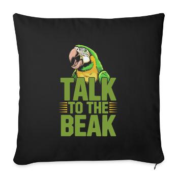 Parrot Owner Parrot Life And Exotic - Sofa pillowcase 17,3'' x 17,3'' (45 x 45 cm) - black - Front