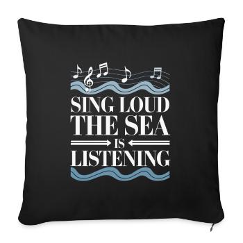 Marins Chant Chantant Aventures sur le navire - Housse de coussin décorative 45 x 45 cm - noir - Devant