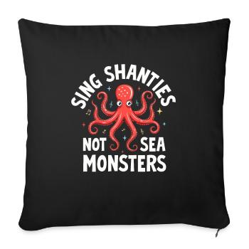 Marins Chant Chantant Aventures sur le navire - Housse de coussin décorative 45 x 45 cm - noir - Devant