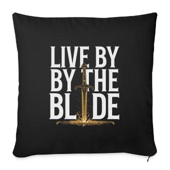 Renaissance Swordsman Hema Historical - Sofa pillowcase 17,3'' x 17,3'' (45 x 45 cm) - black - Front