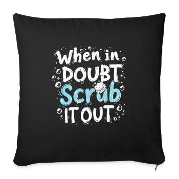 Spring cleaning enthusiasts, new beginnings and - Sofa pillowcase 17,3'' x 17,3'' (45 x 45 cm) - black - Front