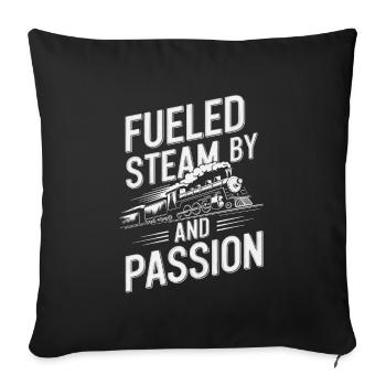 Railfan Passionné de train Amoureux des locomotives - Housse de coussin décorative 45 x 45 cm - noir - Devant