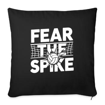 Volleyballspieler Und Fan Spike Servieren - Sofakissenbezug 45 x 45 cm - Schwarz - Vorne