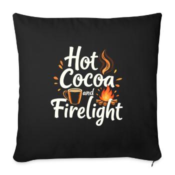 Foyers Rassemblements dans la cour - Housse de coussin décorative 45 x 45 cm - noir - Devant