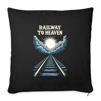 Railfan Passionné de train Amoureux des locomotives - Housse de coussin décorative 45 x 45 cm - noir - Devant