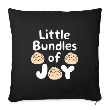 Dim-sum lovers of Chinese cuisine and dumplings - Sofa pillowcase 17,3'' x 17,3'' (45 x 45 cm) - black - Front