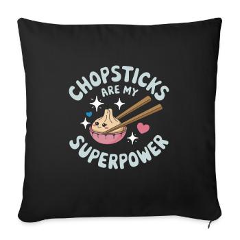Dim-sum lovers of Chinese cuisine and dumplings - Sofa pillowcase 17,3'' x 17,3'' (45 x 45 cm) - black - Front
