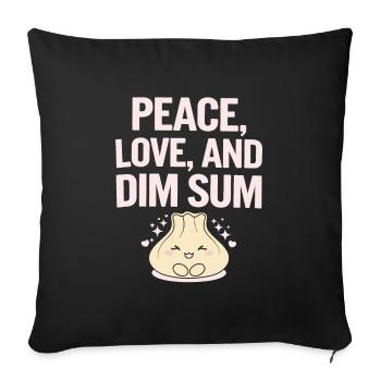 Dim-sum lovers of Chinese cuisine and dumplings - Sofa pillowcase 17,3'' x 17,3'' (45 x 45 cm) - black - Front