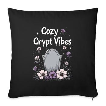 Confortable, Horreur, Esthétique, Effrayant, Confortable - Housse de coussin décorative 45 x 45 cm - noir - Devant