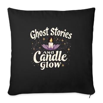 Cozy, Horror, Aesthetics, Spooky, Cozy - Sofa pillowcase 17,3'' x 17,3'' (45 x 45 cm) - black - Front