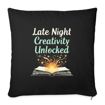 Sarcasme fonctionnel du matin pour les noctambules - Housse de coussin décorative 45 x 45 cm - noir - Devant