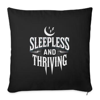 Sarcasme fonctionnel du matin pour les noctambules - Housse de coussin décorative 45 x 45 cm - noir - Devant
