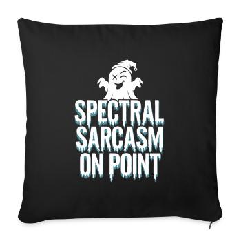 Paranormal Comedy Funny Ghost Humor Lighthearted - Sofa pillowcase 17,3'' x 17,3'' (45 x 45 cm) - black - Front