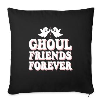 Paranormal Comedy Funny Ghost Humor Lighthearted - Sofa pillowcase 17,3'' x 17,3'' (45 x 45 cm) - black - Front