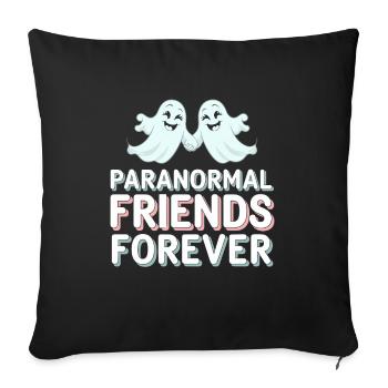 Paranormal Comedy Funny Ghost Humor Lighthearted - Sofa pillowcase 17,3'' x 17,3'' (45 x 45 cm) - black - Front