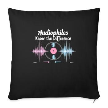 Un son haut de gamme de haute qualité pour la culture audiophile - Housse de coussin décorative 45 x 45 cm - noir - Devant