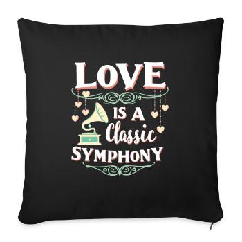 Romantic Nostalgia Vintage Romance Classic Love - Sofa pillowcase 17,3'' x 17,3'' (45 x 45 cm) - black - Front