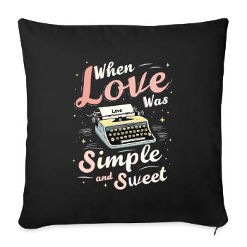 Romantic Nostalgia Vintage Romance Classic Love - Sofa pillowcase 17,3'' x 17,3'' (45 x 45 cm) - black - Front