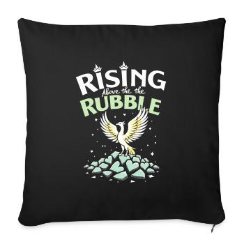 separation empowerment, self-love, new beginnings - Sofa pillowcase 17,3'' x 17,3'' (45 x 45 cm) - black - Front