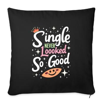 Separation empowerment, self-love, new beginnings - Sofa pillowcase 17,3'' x 17,3'' (45 x 45 cm) - black - Front