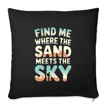 Desert wanderers, rugged trails and dry - Sofa pillowcase 17,3'' x 17,3'' (45 x 45 cm) - black - Front