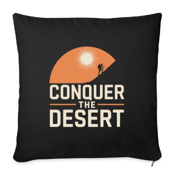 Desert wanderers, rugged trails and dry - Sofa pillowcase 17,3'' x 17,3'' (45 x 45 cm) - black - Front