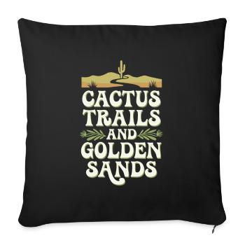 Desert wanderers, rugged trails and dry - Sofa pillowcase 17,3'' x 17,3'' (45 x 45 cm) - black - Front