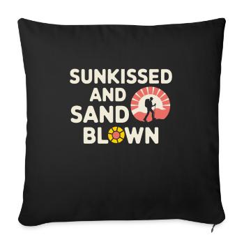 Desert wanderers, rugged trails and dry - Sofa pillowcase 17,3'' x 17,3'' (45 x 45 cm) - black - Front