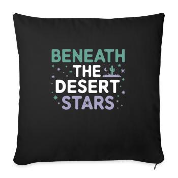 Desert wanderers, rugged trails and dry - Sofa pillowcase 17,3'' x 17,3'' (45 x 45 cm) - black - Front