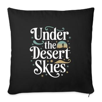 Desert wanderers, rugged trails and dry - Sofa pillowcase 17,3'' x 17,3'' (45 x 45 cm) - black - Front