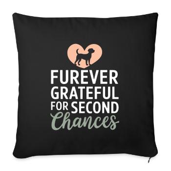 Freiwillige Tierrettung Animal Shelter Heroes - Sofa pillowcase 17,3'' x 17,3'' (45 x 45 cm) - black - Front