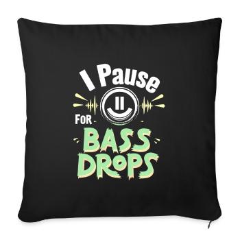 Music and gaming soundtracks with immersive audio - Sofa pillowcase 17,3'' x 17,3'' (45 x 45 cm) - black - Front