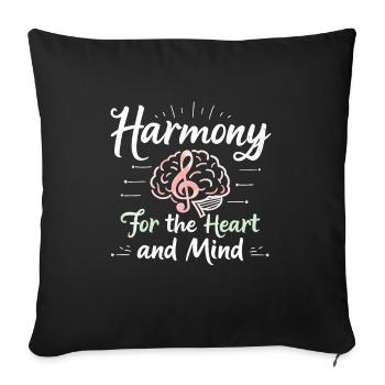Music Therapy Emotional Healing Relaxation - Sofa pillowcase 17,3'' x 17,3'' (45 x 45 cm) - black - Front
