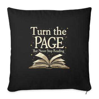 Book-like humour, Witty reading quotes, Literary - Sofa pillowcase 17,3'' x 17,3'' (45 x 45 cm) - black - Front