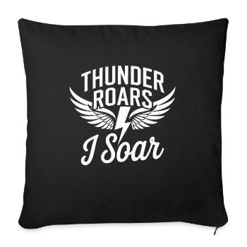 Whimsical Weather Patterns, Whimsical Clouds, Funny - Sofa pillowcase 17,3'' x 17,3'' (45 x 45 cm) - black - Front