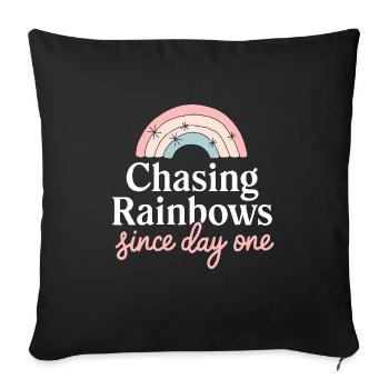 Whimsical Weather Patterns, Whimsical Clouds, Funny - Sofa pillowcase 17,3'' x 17,3'' (45 x 45 cm) - black - Front