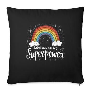 Whimsical Weather Patterns, Whimsical Clouds, Funny - Sofa pillowcase 17,3'' x 17,3'' (45 x 45 cm) - black - Front