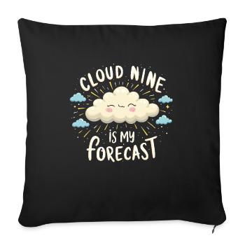 Whimsical Weather Patterns, Whimsical Clouds, Funny - Sofa pillowcase 17,3'' x 17,3'' (45 x 45 cm) - black - Front
