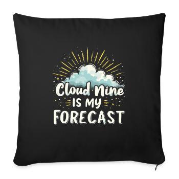 Whimsical Weather Patterns, Whimsical Clouds, Funny - Sofa pillowcase 17,3'' x 17,3'' (45 x 45 cm) - black - Front