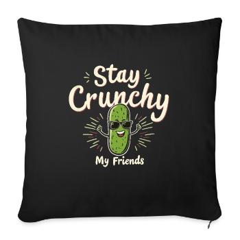 Amateurs de cornichons Humour Blagues dill-ightful Nourriture drôle - Housse de coussin décorative 45 x 45 cm - noir - Devant