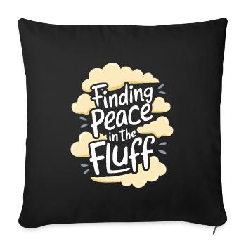Cloudy view, Relaxing sky, Dreamy - Sofa pillowcase 17,3'' x 17,3'' (45 x 45 cm) - black - Front