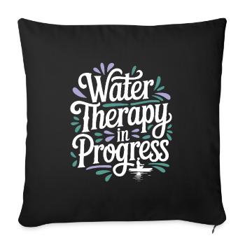 Paddleboarding SUP adventures, water sports in the - Sofa pillowcase 17,3'' x 17,3'' (45 x 45 cm) - black - Front