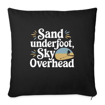 Desert wanderers, rugged trails and dry - Sofa pillowcase 17,3'' x 17,3'' (45 x 45 cm) - black - Front