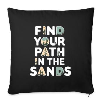 Desert wanderers, rugged trails and dry - Sofa pillowcase 17,3'' x 17,3'' (45 x 45 cm) - black - Front