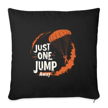 Skydiving Beginners Adventure Nerves - Sofa pillowcase 17,3'' x 17,3'' (45 x 45 cm) - black - Front