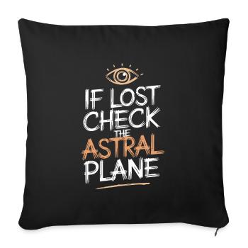 astral projection fans who are out-of-body - Sofa pillowcase 17,3'' x 17,3'' (45 x 45 cm) - black - Front