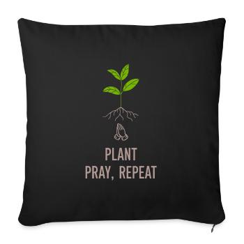 DIY Garden Fights, Gardening, Humor, Plants - Sofa pillowcase 17,3'' x 17,3'' (45 x 45 cm) - black - Front